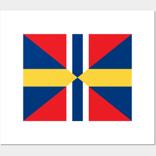 Union mark of Norway and Sweden Posters and Art